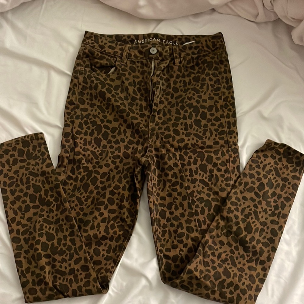 American eagle leopard print curvy super high rise jegging size 8R